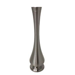 Vintage Oriental Pewter Footed Bud Vase Single Flower Asian Decor Malaysia 7.5"